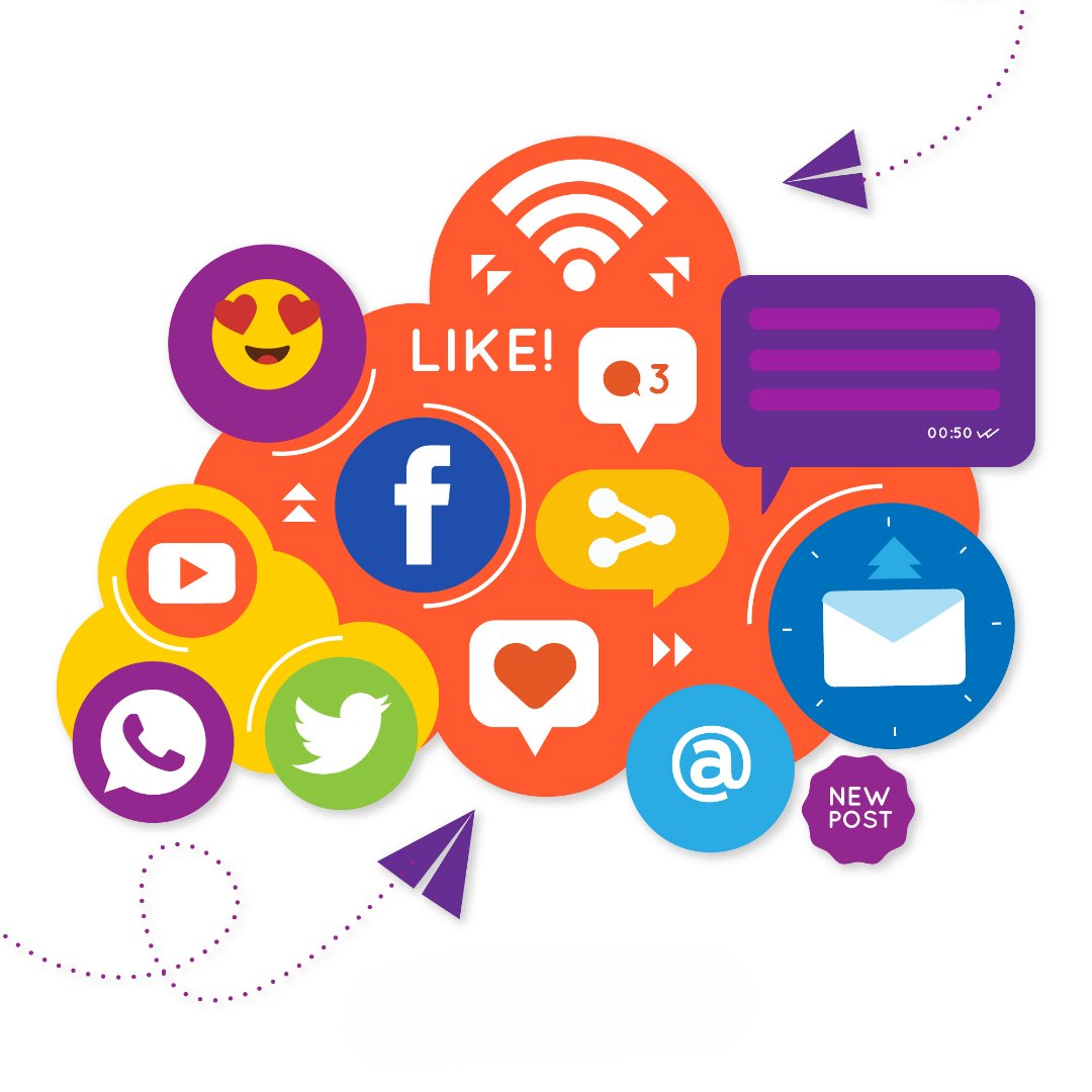 Social Media Marketing Illustration