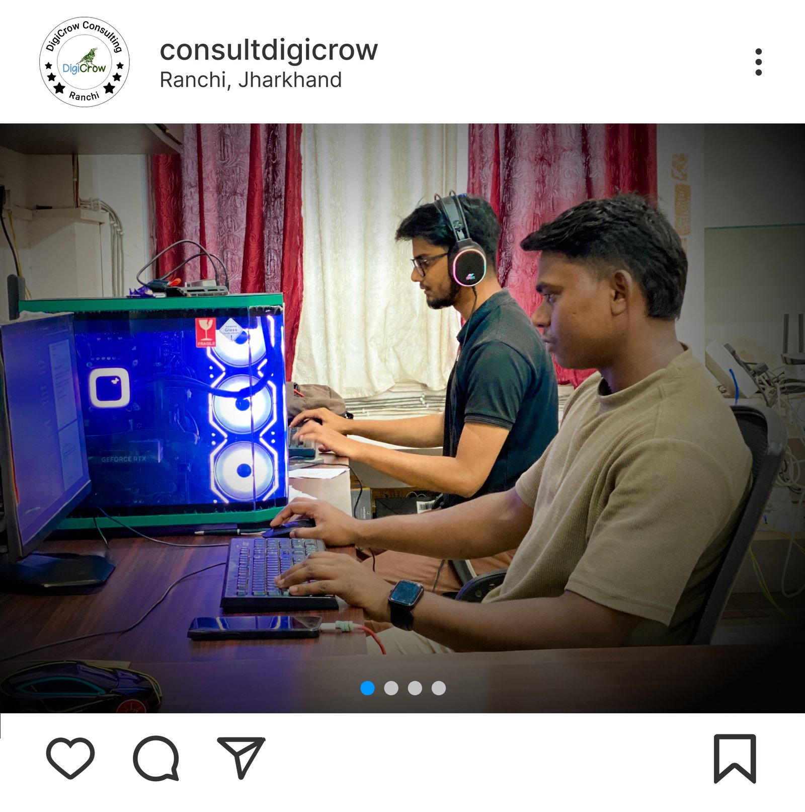 DigiCrow Consulting team in Ranchi office